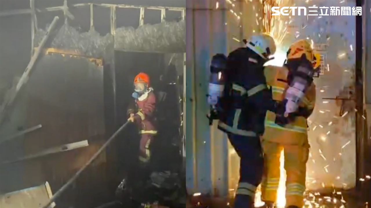 高雄果嶺旁…焚300坪鐵皮火！露營車改裝廠碳化　老闆懷疑1事