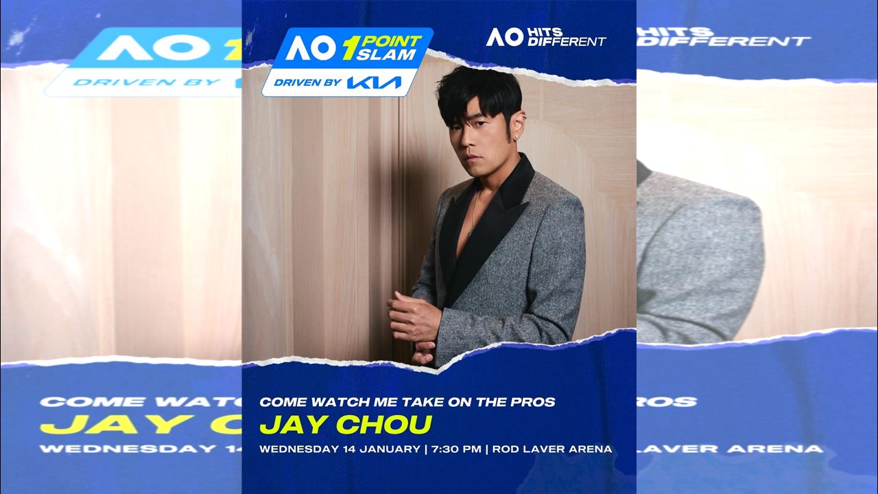 網球／周杰倫打澳網1分大滿貫　賽前猜拳輸掉發球權！慘遭Ace球淘汰