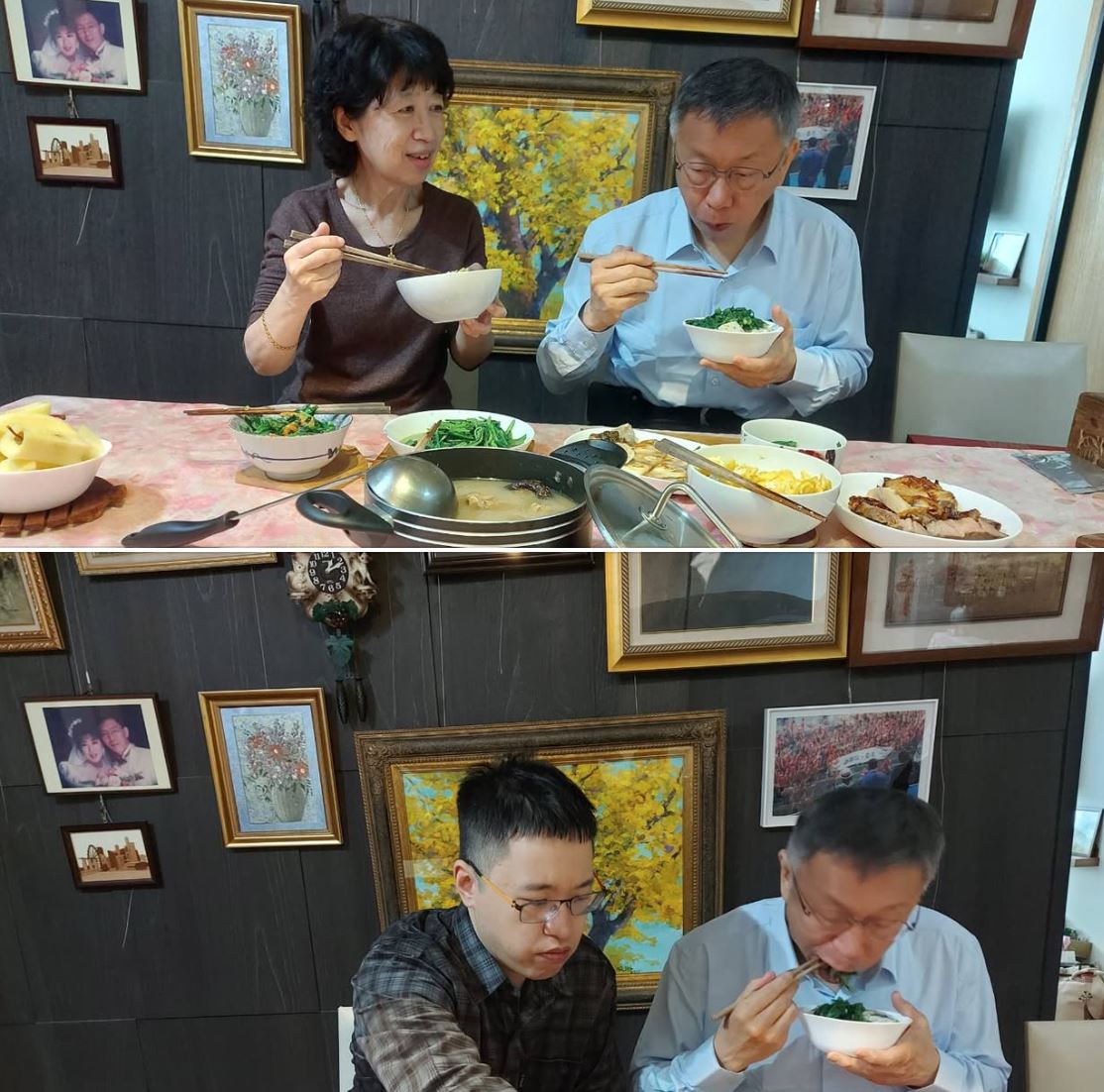 陳佩琪曬柯文哲父子吃飯照！他見「1細節」傻眼：吃個飯也要換位子照相